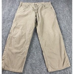 Carhartt Pants Mens 40 X‎ 32 Tan Cargo Utility Workwear Pockets Rugged Outdoors
